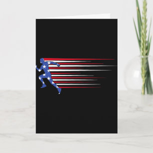 Tarjeta Mejor regalo de equipo de pista y campo de bandera