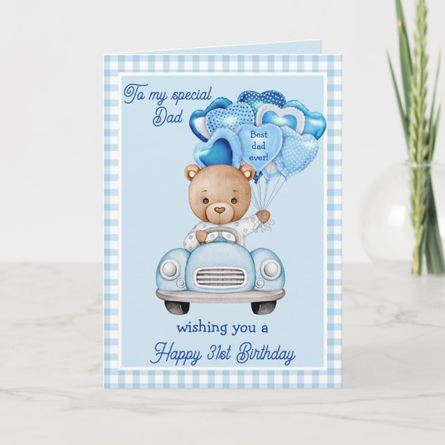 Tarjeta Mejor Saludo de Cumpleaños de Papá (Anverso)