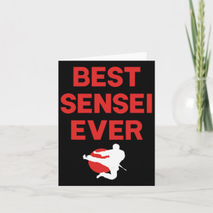 Tarjeta Mejor Sensei Jamás Karate Judo Tae Kwon Do Apparel