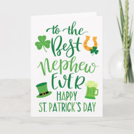 Tarjeta Mejor sobrino del mundo para el día de San Patrici