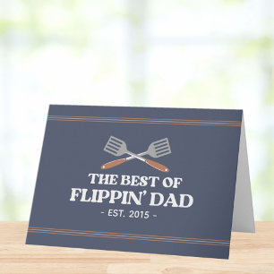 Tarjeta Mejor Spatula para Papá que Voltea Comida divertid