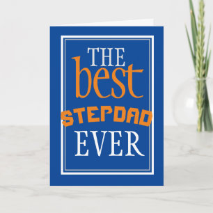 Tarjeta Mejor Stepdad de Tipografía Azul
