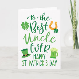 Tarjeta Mejor tío del mundo para el Día de San Patricio