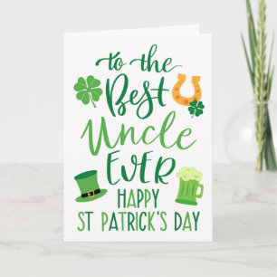 Tarjeta Mejor tío del mundo para el Día de San Patricio