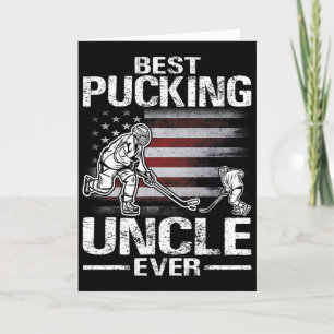 Tarjeta Mejor tío patinando jamás Regalo del Padre de hock