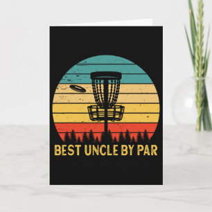 Tarjeta Mejor Tío Vintage Por Par Disc Golf Divertido Día