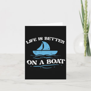 Tarjeta Mejor Vida En Barco Propietario De Boater Hombres