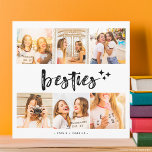 Tarjeta Mejores Amigas Colage de Fotos de Amistad<br><div class="desc">Atesora tus momentos inolvidables de amistad con nuestro Póster de Colage de Fotos de Mejores Amigas. Este marco moderno y elegante presenta la palabra "mejores amigas" en tipografía en negrita e incluye un collage personalizable donde puedes mostrar tus fotos favoritas con tu mejor amiga. Sirve como un regalo considerado y...</div>