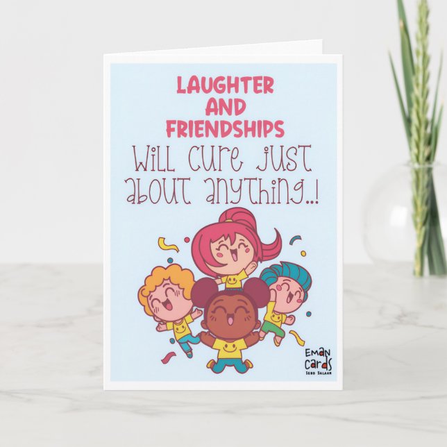 Tarjeta Mejores Amigas - Grupo de Chicas (Anverso)