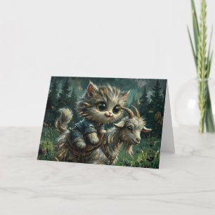 Tarjeta Mejores Amigos Gato y Cabra Todas las Ocasiones