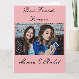 Tarjeta Mejores Amigos por Siempre Foto y Nombre Personali