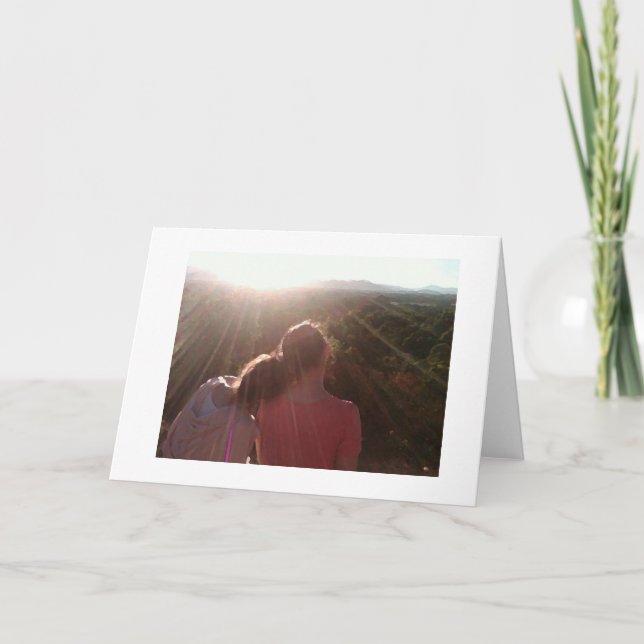 Tarjeta Mejores amigos y una puesta del sol (Anverso)