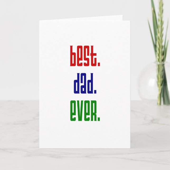 Tarjeta mejores cartas.dad.ever (Anverso)
