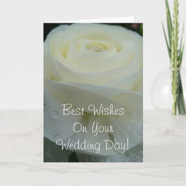 Tarjeta Mejores deseos en tu día de boda (Anverso)