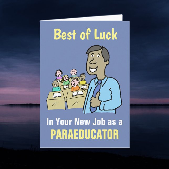 Tarjeta Mejores deseos en tu nuevo trabajo como paraeducad (Subido por el creador)
