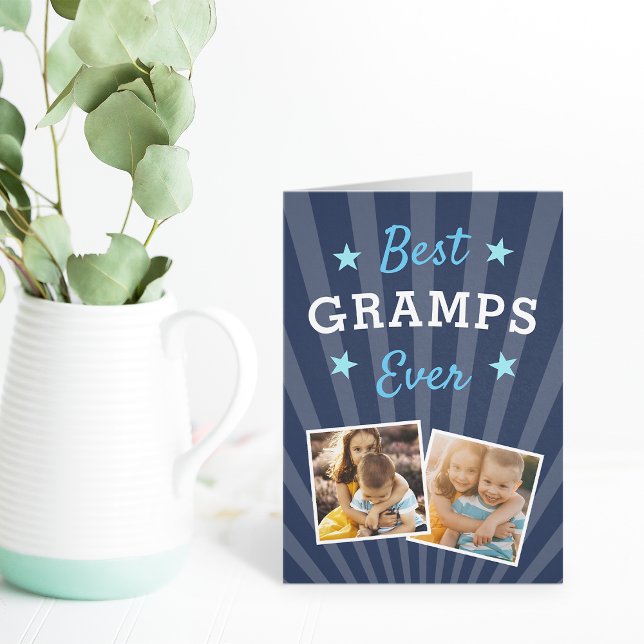 Tarjeta Mejores Gramps | Foto del Día del Padre (Subido por el creador)