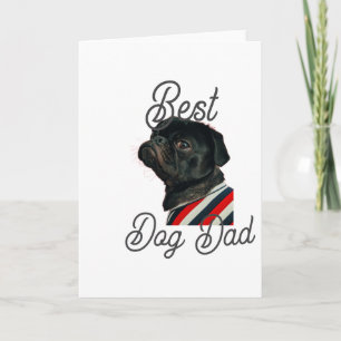 Tarjeta Mejores padres abuelos papá perro foto mascota gri