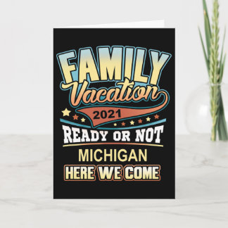 Tarjeta Mejores recuerdos de vacaciones familiares en Mich