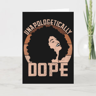 Tarjeta Melani señora afro sin disculpas orgullo negro
