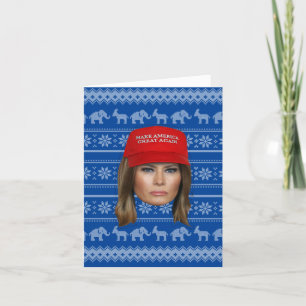 Tarjeta Melania Trump MAGA Navidad