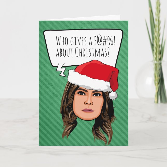 Tarjeta Melania Trump Navidades: ¿A quién le importa? (Anverso)
