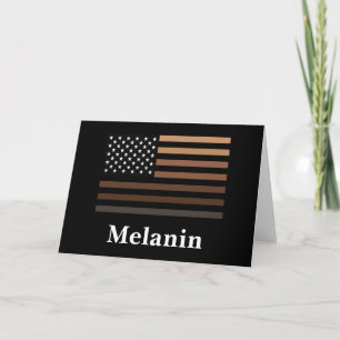 Tarjeta Melanin African American Bandera de Estados Unidos