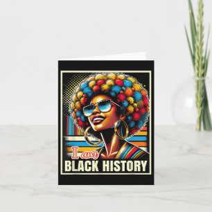 Tarjeta Melanin Afro Reina Negra Soy Retro De Historia Neg