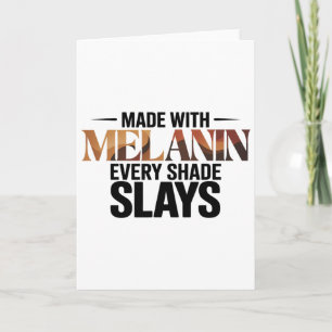 Tarjeta Melanin Cada Tono Mata Pelo Natural Reina Afro