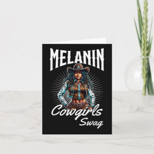 Tarjeta Melanin Cowgirl African Melanin Black History Cowg