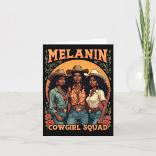 Tarjeta Melanin Cowgirl Squad Pegatina
