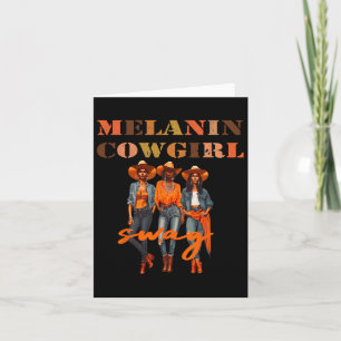 Tarjeta Melanin Cowgirls African Melanin Cowgirl Swag Blac