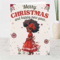 Melanin Navidades Chica negro magia Navidad magia