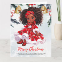 Melanin Navidades Chica negro magia Navidad magia