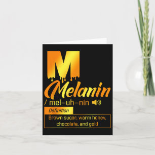 Tarjeta Melanin Noun Definition Black History Month Junete