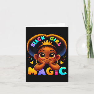 Tarjeta Melanin Poppin Chica negro Toddler Junetdecimo