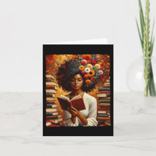 Tarjeta Melanin Queen Afro Womeneducan libro de lectura Bl