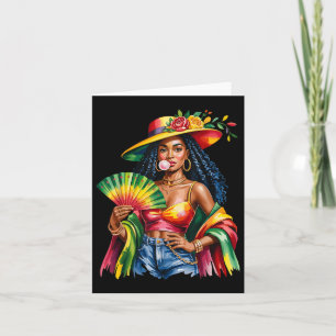 Tarjeta Melanin Reina de las mujeres negras afro junio