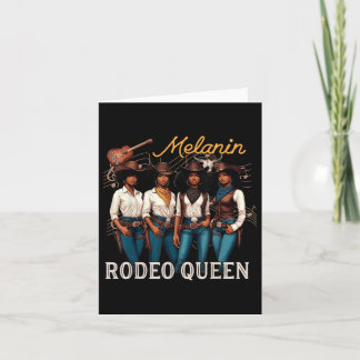 Tarjeta Melanin Rodeo Reina Mujer Negra Novia Afroamerican
