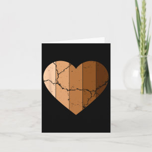 Tarjeta Melanin Skin Tone Heart Black History Mono