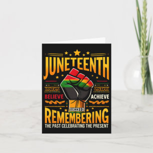 Tarjeta Melanina Afroamericana Juneteenth Recordando El Pa