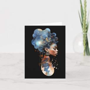 Tarjeta Melanina espiritual Reina Afro-Estadounidense Guer