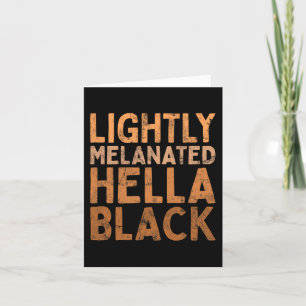 Tarjeta Melanina Historia negra Melanin Orgullo africano