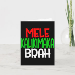 Tarjeta Mele Kalikimaka Brah - Divertida Isla Hawaiana Chr