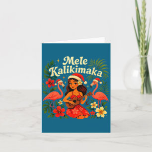 Tarjeta Mele Kalikimaka Hawaiano Chica Hula Navidad Troca