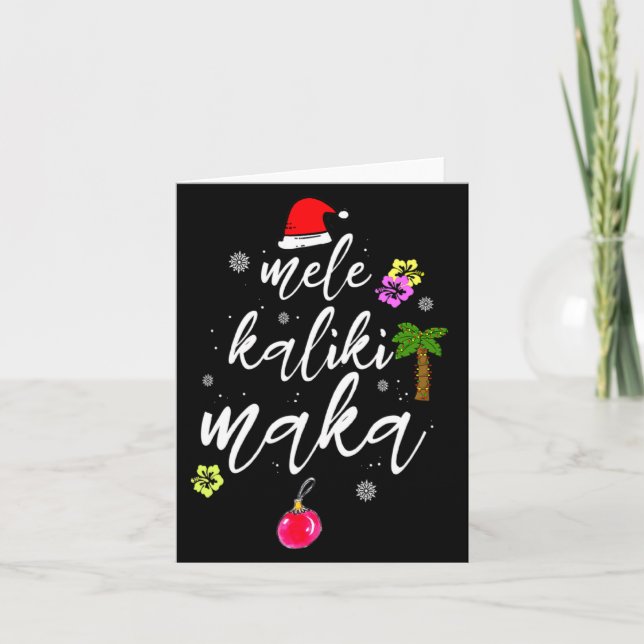 Tarjeta Mele Kalikimaka Hawaiian Hawaii Xmas Pajama Palm T (Anverso)