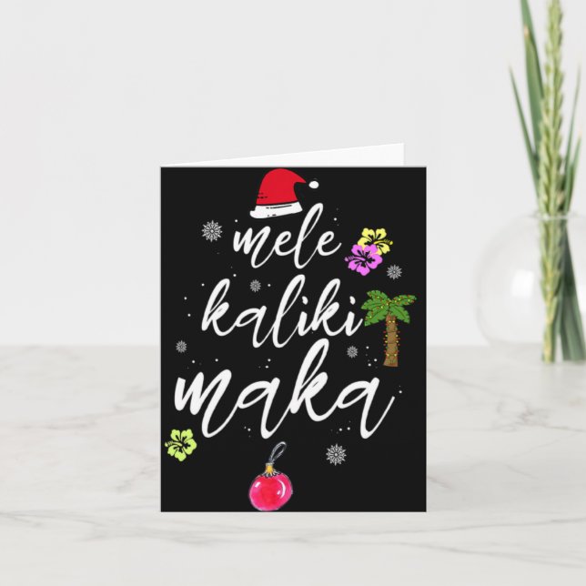 Tarjeta Mele Kalikimaka Hawaiian Hawaii Xmas Pajama Palm T (Anverso)