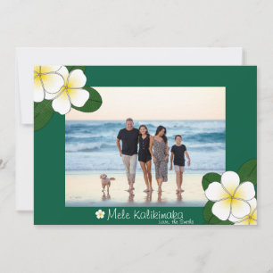 Tarjeta Mele Kalikimaka, Navidades de Plumeria de 