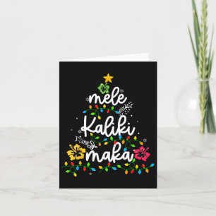Tarjeta Mele Kalikimaka Navidades hawaianos tropicales
