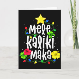 Tarjeta Mele Kalikimaka para mujeres hawaianas Navidad Haw