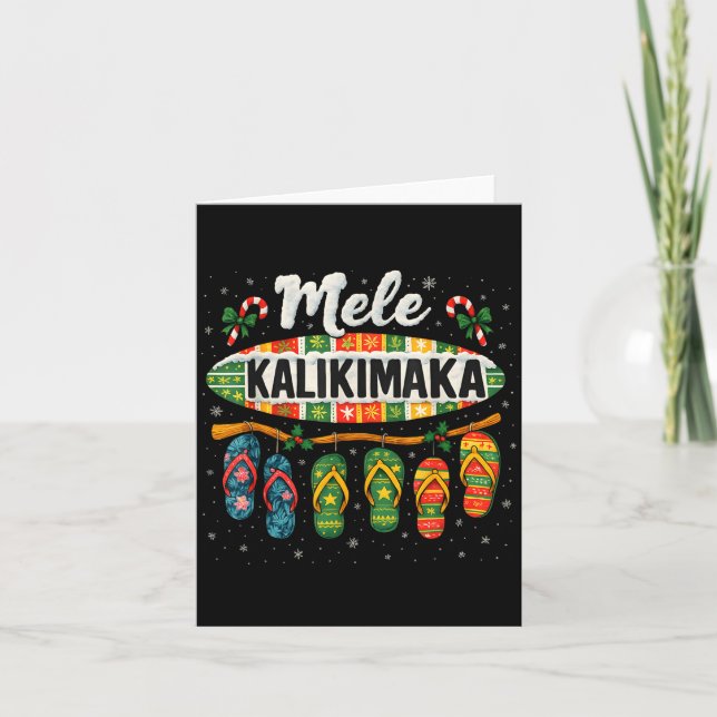 Tarjeta Mele Kalikimaka Trocal Christmas Flip Flop  (Anverso)